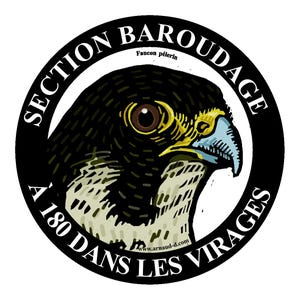 Sticker Faucon, ivresse de la vitesse, prouesses & sagesse
