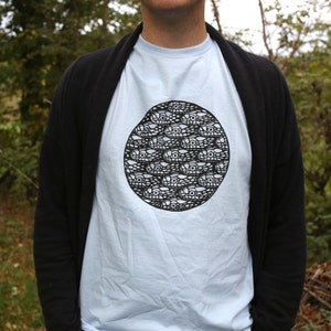 Hand-printed T-Shirt with Coronella Snake pattern