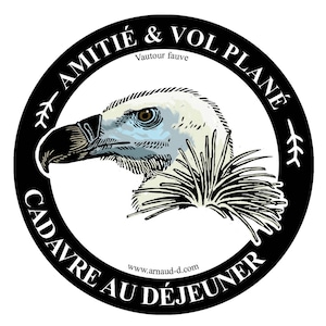 Sticker Autocollant Vautour fauve Rapace fier et libre