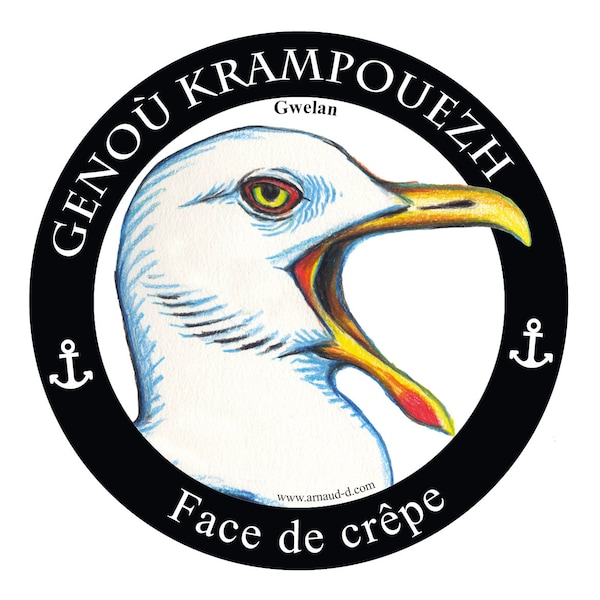 Sticker Sticker Gull Breton Expression Floral Insult Vernacular Language