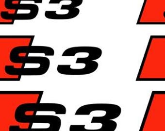6x s3 caliper decals 3 sizes for audi s line s3  rs3 any colour