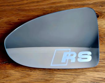 4x RS Wingmirror Etched Decals Stickers 60mm For Audi   rs3 s3 a1  q3  rs4 rs5 rs6