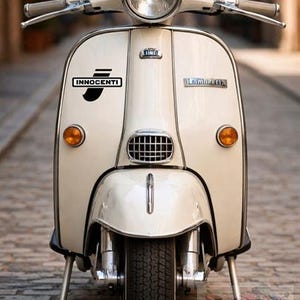2 Adesivi Grafici Lambretta – Bandiera Italiana – 207x55 Mm – Per Moto, Interni/Esterni