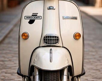2x Lambretta innocenti I Scooter Stickers Decals Mod Vespa