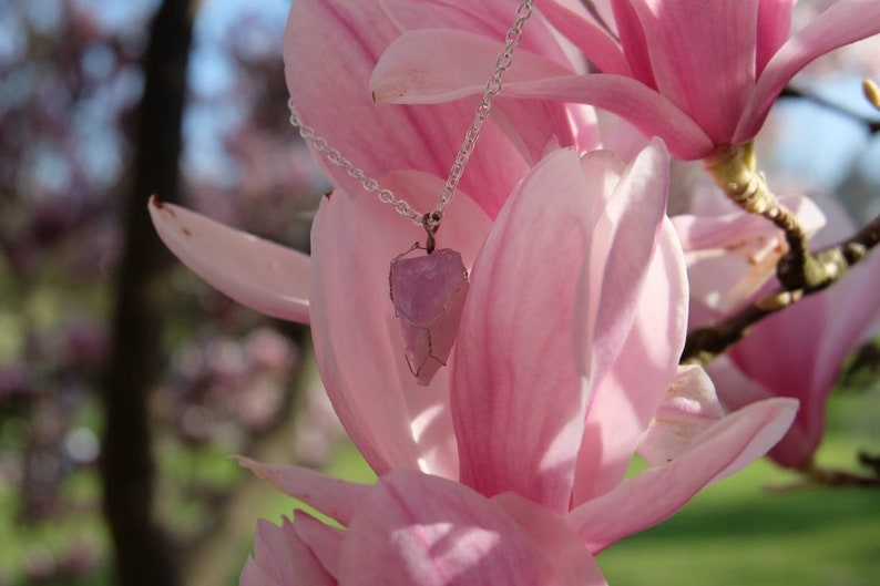 Kristallkette Bergkristall Amethyst Rosenquarz Kette mit Bedeutung Bild 8