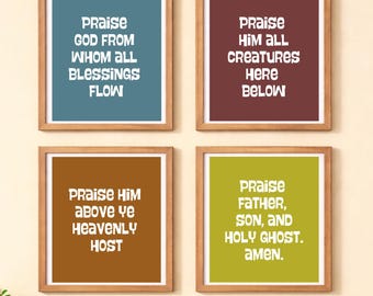 Doxology Kids Printable Wall Art | Christian Choir Decor (PDF Prints)