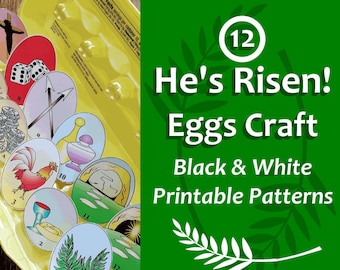 Resurrection Story Easter Eggs: Holy Week Craft Activity (Black and White PDF)