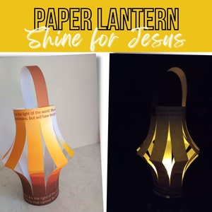 Bible Craft Jesus is the Light of the World | SHINE Paper Lantern | Sermon on the Mount | Christian  Activity Sunday School Bible Clubs