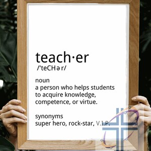 Funny Teacher Definition Poster: Appreciation Gift (Digital Download)