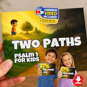 Psalm 1 Kids Bible Lesson Booklet, Two Paths Activity (Digital Download)