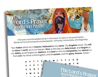 The Lord's Prayer Word Find Puzzle | OUR FATHER Bible Word Search | Christian Games | Sunday School Game | Jesus Prayer Bible Puzzle Game