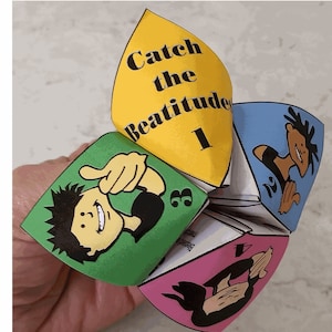 Lezioni bibliche sulle beatitudini, artigianato cristiano, studio della Bibbia per bambini, gioco della Bibbia, artigianato della scuola domenicale, chiesa dei bambini, memorizzazione della Bibbia