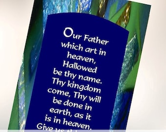 Lords Prayer & Psalms Bookmarks | Inspirational Scripture Verses | Christian Book Club Gifts | Printable Bible Study Bookmark | Our Father