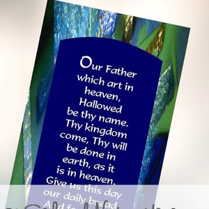 Lords Prayer & Psalms Bookmarks Inspirational Scripture Verses Christian Book Club Gifts Printable Bible Study Bookmark Our Father image 1