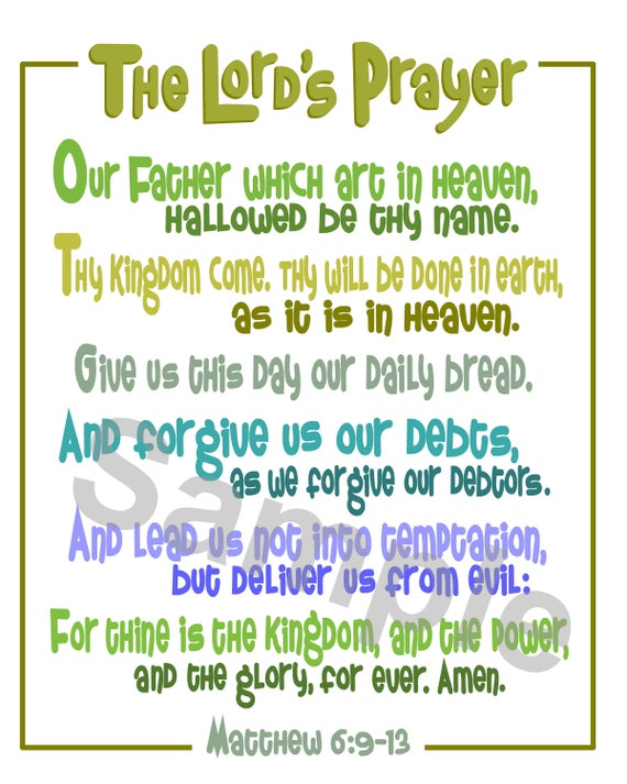 The Lord S Prayer Debts Debtors Trespass Sunday School Etsy The Lord S Prayer Debts Debtors Trespass Sunday School Etsy