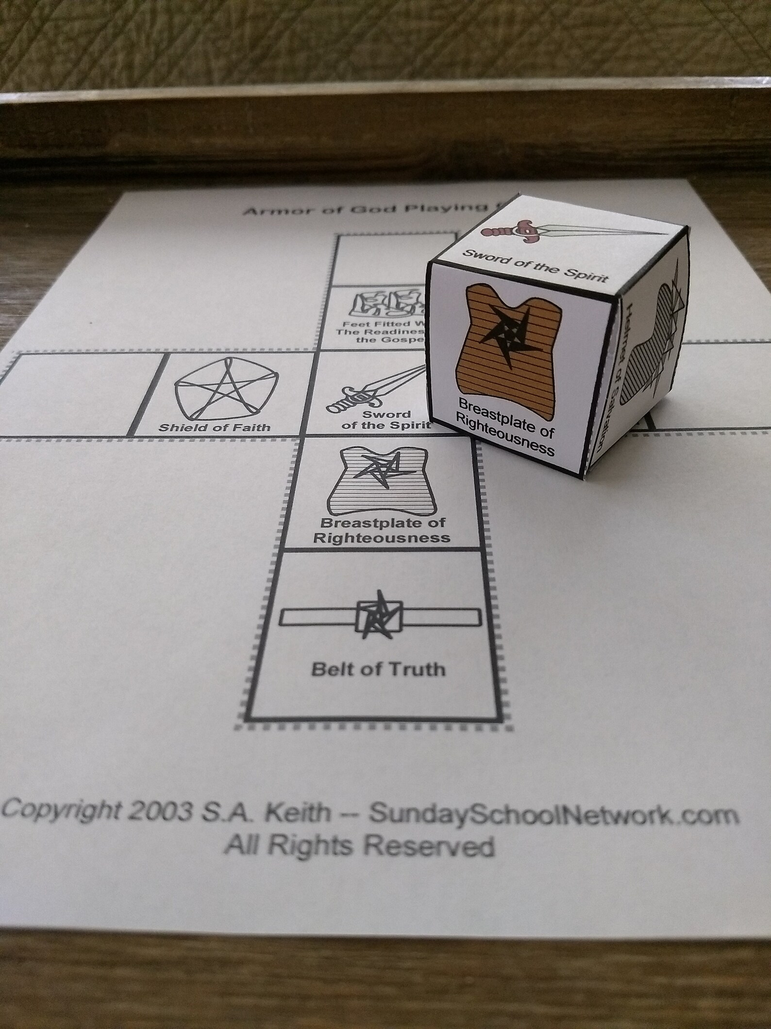 Armor of God Bible Game for Kids Full Armour Playing Cube Etsy Israel