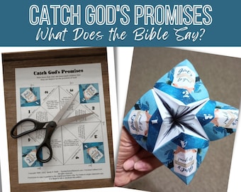 Promises of God Craft Activity for Children | Catcher Toy Sunday School | Kids Ministry Bible Lesson | Bible Club | VBS Christian Craft