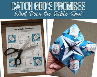 God's Promises Catcher Craft: Bible Lesson Activity (PDF Pattern)