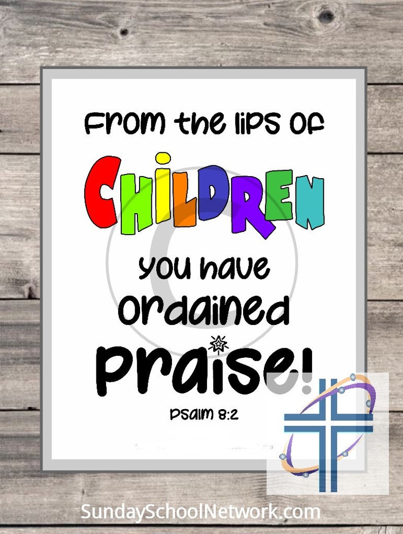 Children's Praise, Choir Room Printable Poster, WALL ART, Praise Music