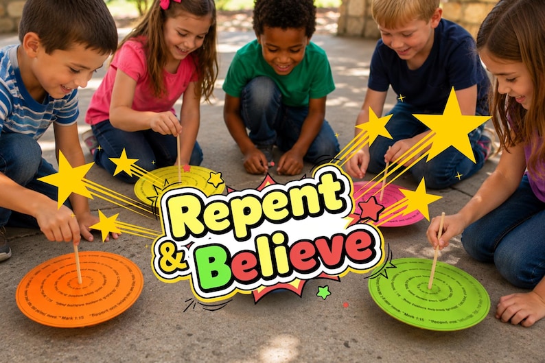Repent and Believe Spinning Top Toy-Craft