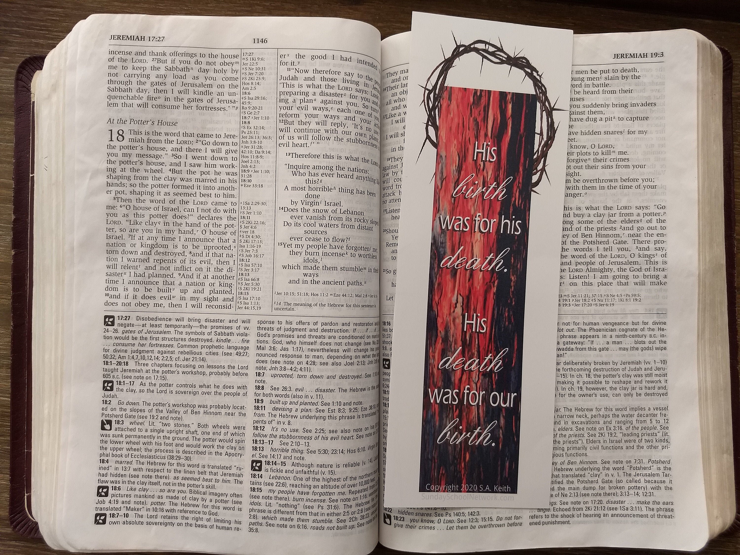Easter Bible Bookmark Resurrection Gift, Printable Scriptural Inspirational Religious Quote, Jesus is Risen, Christian Bookmark, New Life