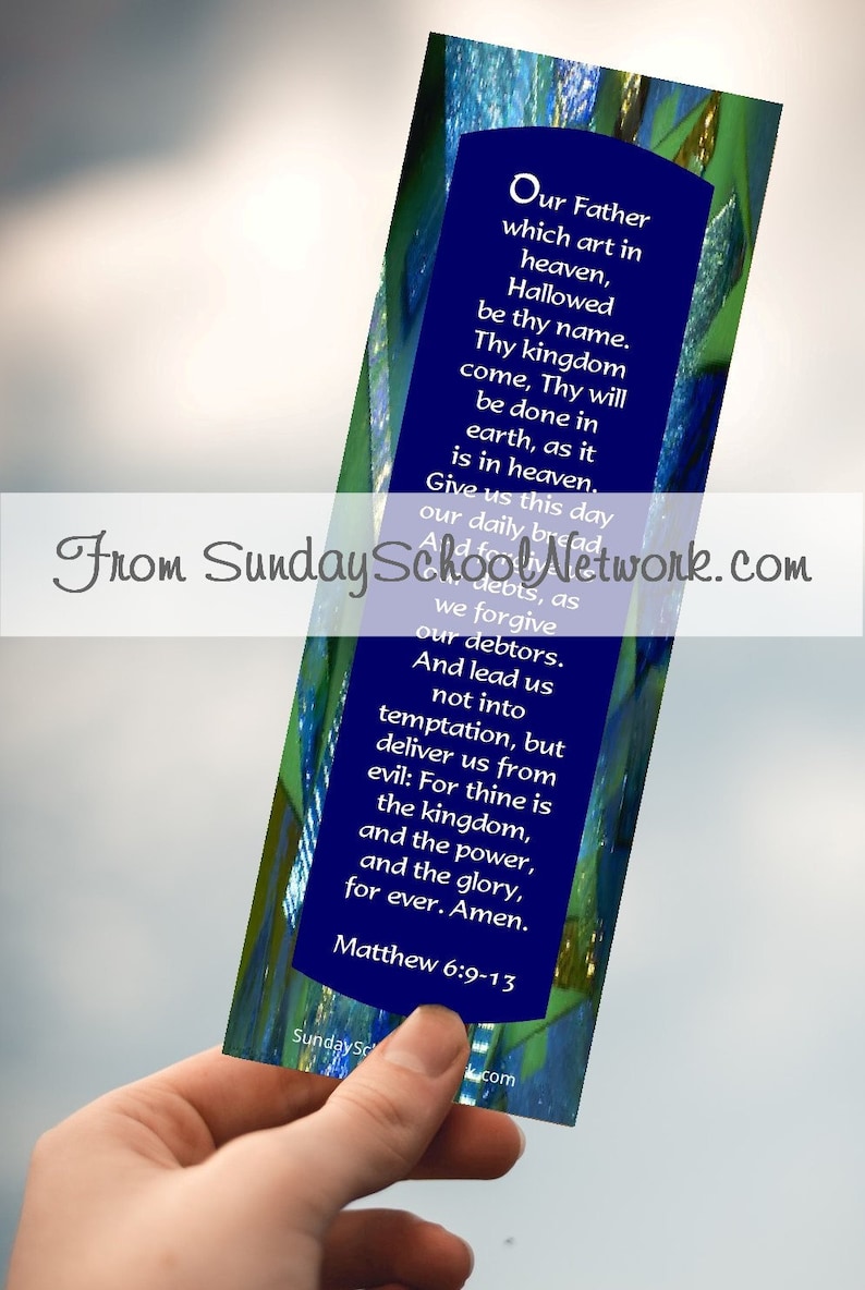The Lords Prayer Bookmark & Psalms Printable Bookmarks | Etsy