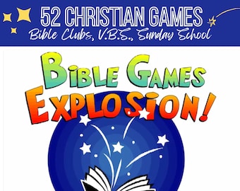 52 Bible Games for Kids, Sunday School Games, Children's Church, Christian Games, Children's Ministry Activities, Bible Memorization Games