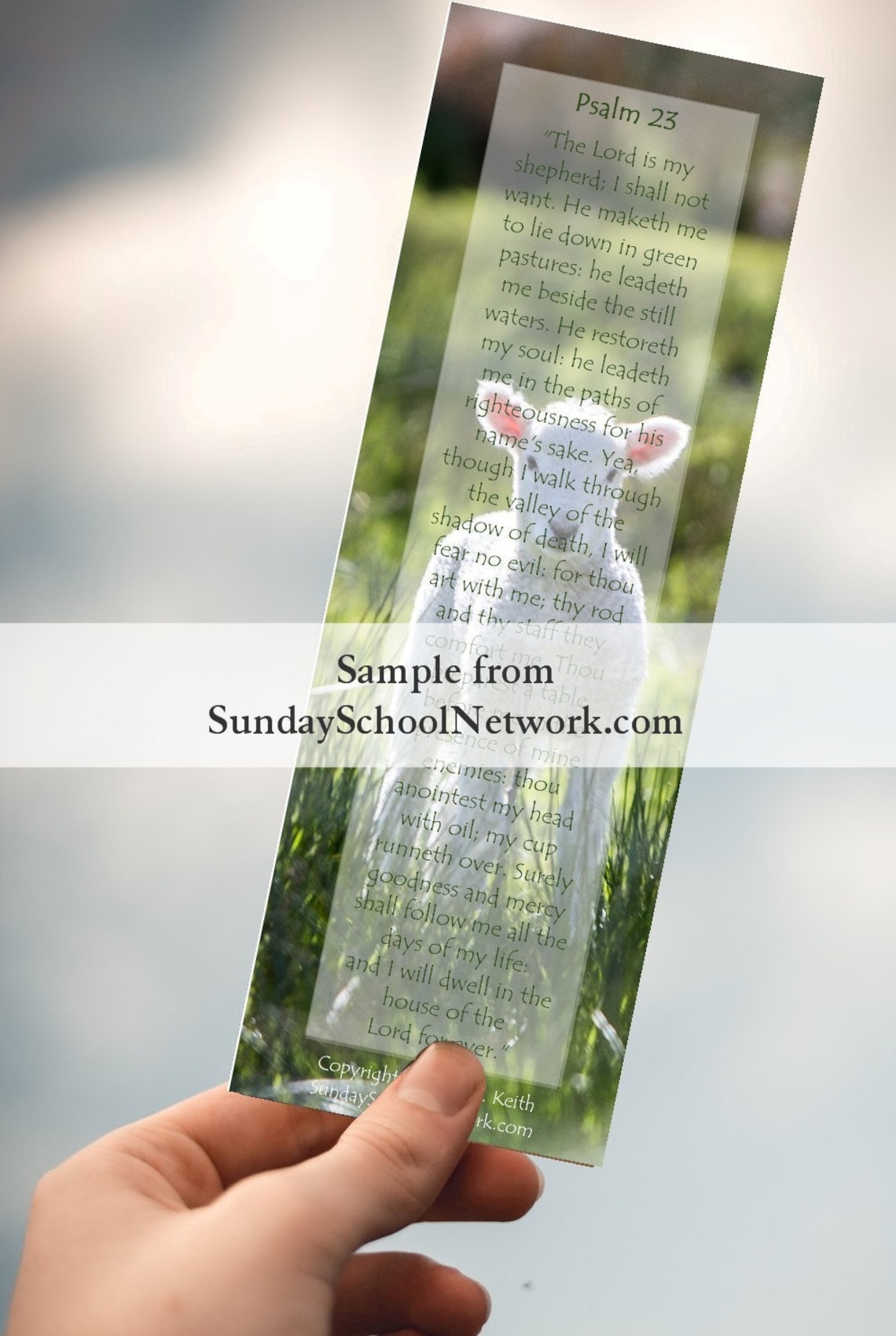 Psalm 23 Bible Bookmark  Twenty-third Psalm  Good Shepherd  image 0