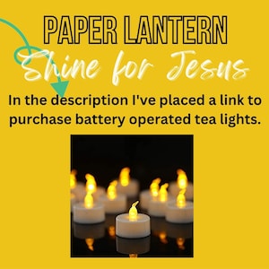 Jesus Light of the World Paper Lantern Craft: VBS Sunday School ...