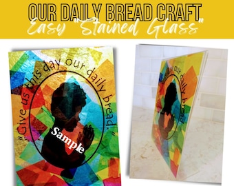 Lord's Prayer 'Stained Glass' Art Craft: Christian Kids Project (PDF Pattern)