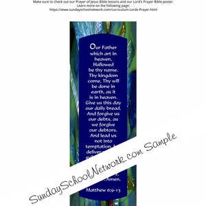 Lords Prayer & Psalms Bookmarks Inspirational Scripture Verses Christian Book Club Gifts Printable Bible Study Bookmark Our Father image 7
