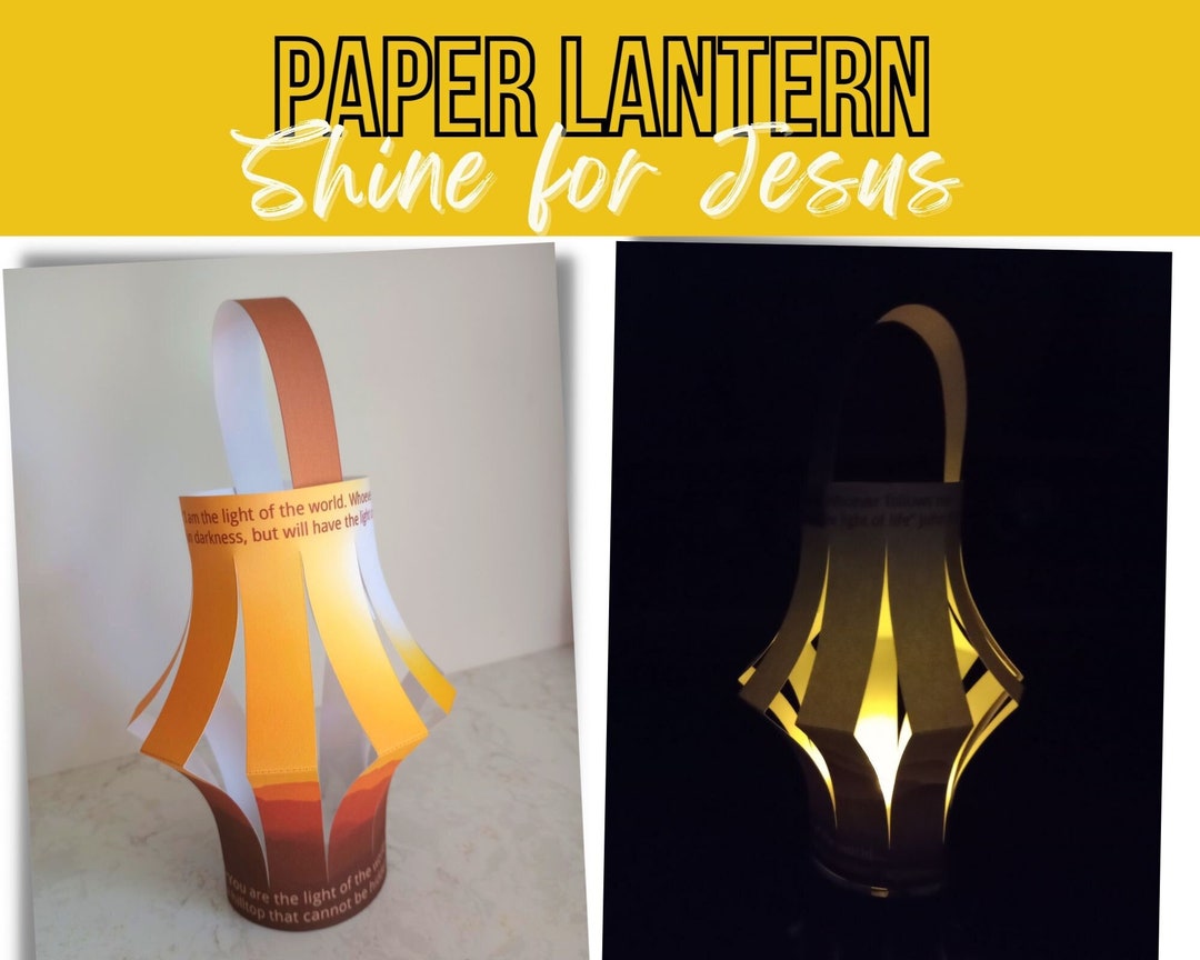 Jesus Light of the World Paper Lantern Craft: VBS Sunday School ...
