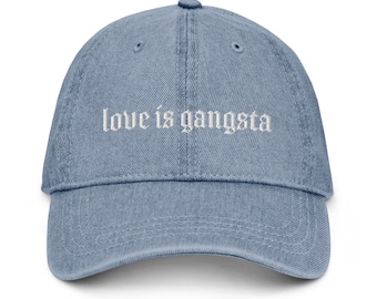 El amor es gangsta sombrero de mezclilla