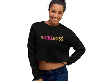 Chica Boss Crop Sudadera
