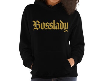 Sudadera con capucha Bosslady: mezcla de algodón suave y elegante