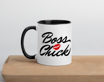 Boss Chick taza con color dentro
