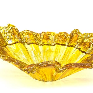 Marigold Yellow Wavy Decorative Bowl
