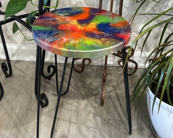 Rainbow Small Side Table Plant Stand 13" wide 18" tall