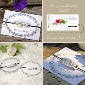 Bracelet made of enamel white with writing, prohibitions, customizable bracelet, best friend gift, cheeky words bracelet, gift for you image 4
