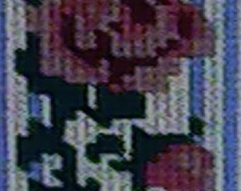 Plastic Canvas Eyeglasses Case Rose Pattern