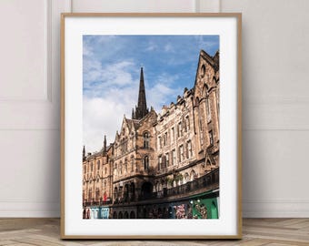 Edinburgh Scotland Photography Print, Scottish Architecture Wall Art, Cityscape Photo, Digital Download Victoria Street