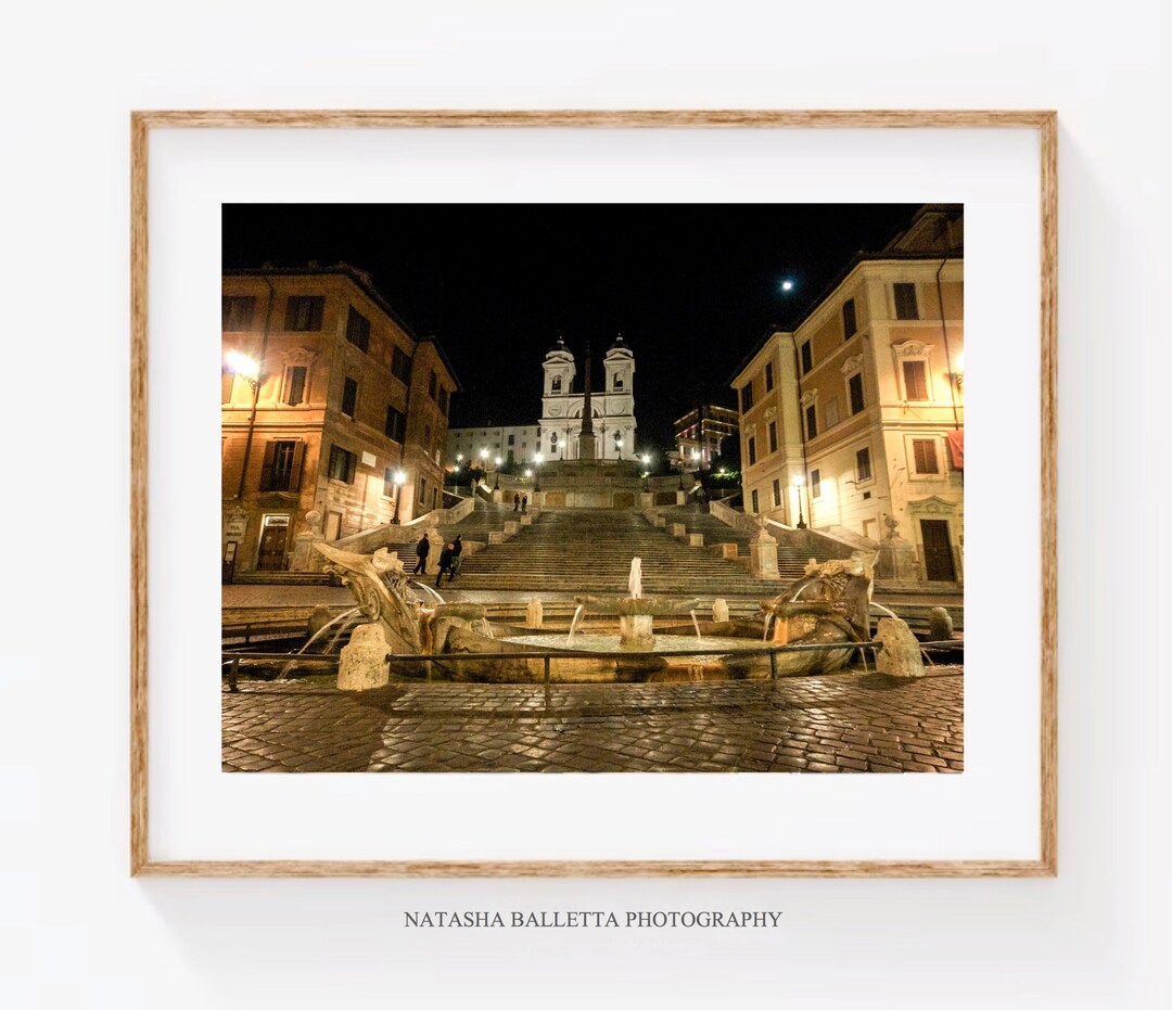 Spanish Steps Rome Vector Spanish Steps Digital Download, Rome Printable Wall Art Evening, Italy ...