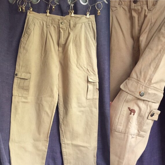 Vintage 70-80ss mens denim jeans, beige camel jean
