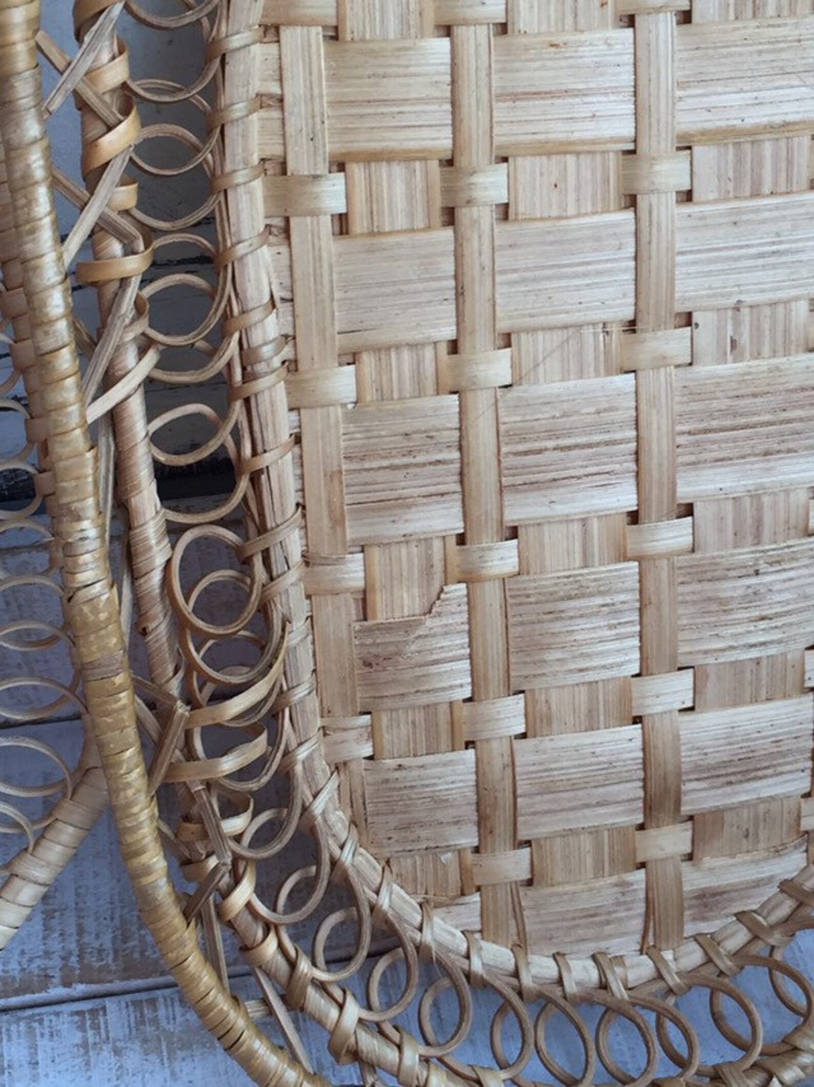 Vintage Boho wicker wall baskets/plates price for 1 wall Etsy