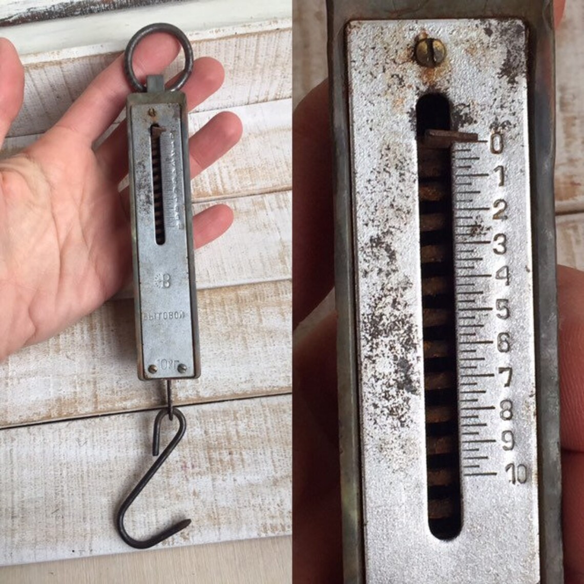 Vintage hanging scale weigh scale hook scale old rustic Etsy