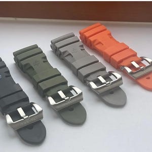 For OFFICINE RUBBER Watch Band 22mm 24mm 26mm Fits for Panerai PAM watches