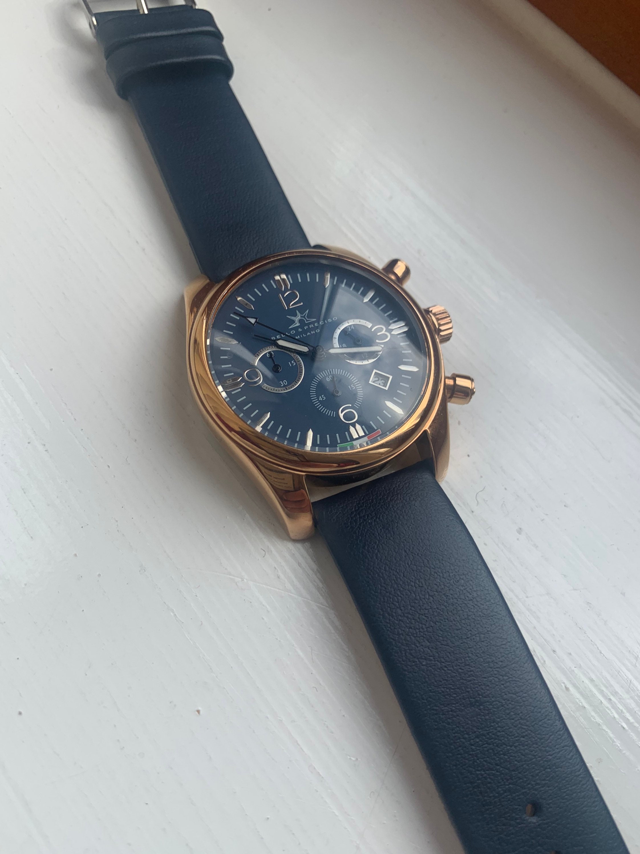 腕時計　メンズ　 BELLO&PRECISO　MILANO 美しい Bello & Preciso Milano メンズ腕時計 クォーツ ブルー
