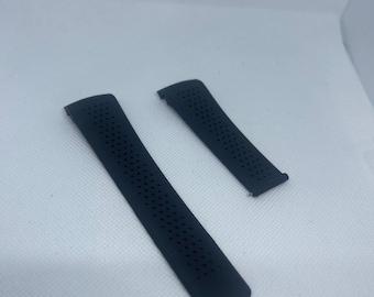 Cinturino in gomma e silicone nero da 24 mm per Tag Heuer CV2014.FT6014
