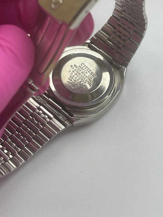 Citizen Crystron Day Date Vintage Used Quartz Mens Watch Citizen Crystron Day Date Vintage Used Quartz Mens Watch