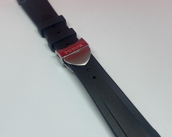 Correa de caucho negra para reloj Tudor Black Bay GMT de 22 mm